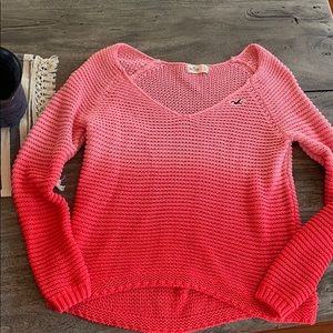 Hollister knit pink sweater Large